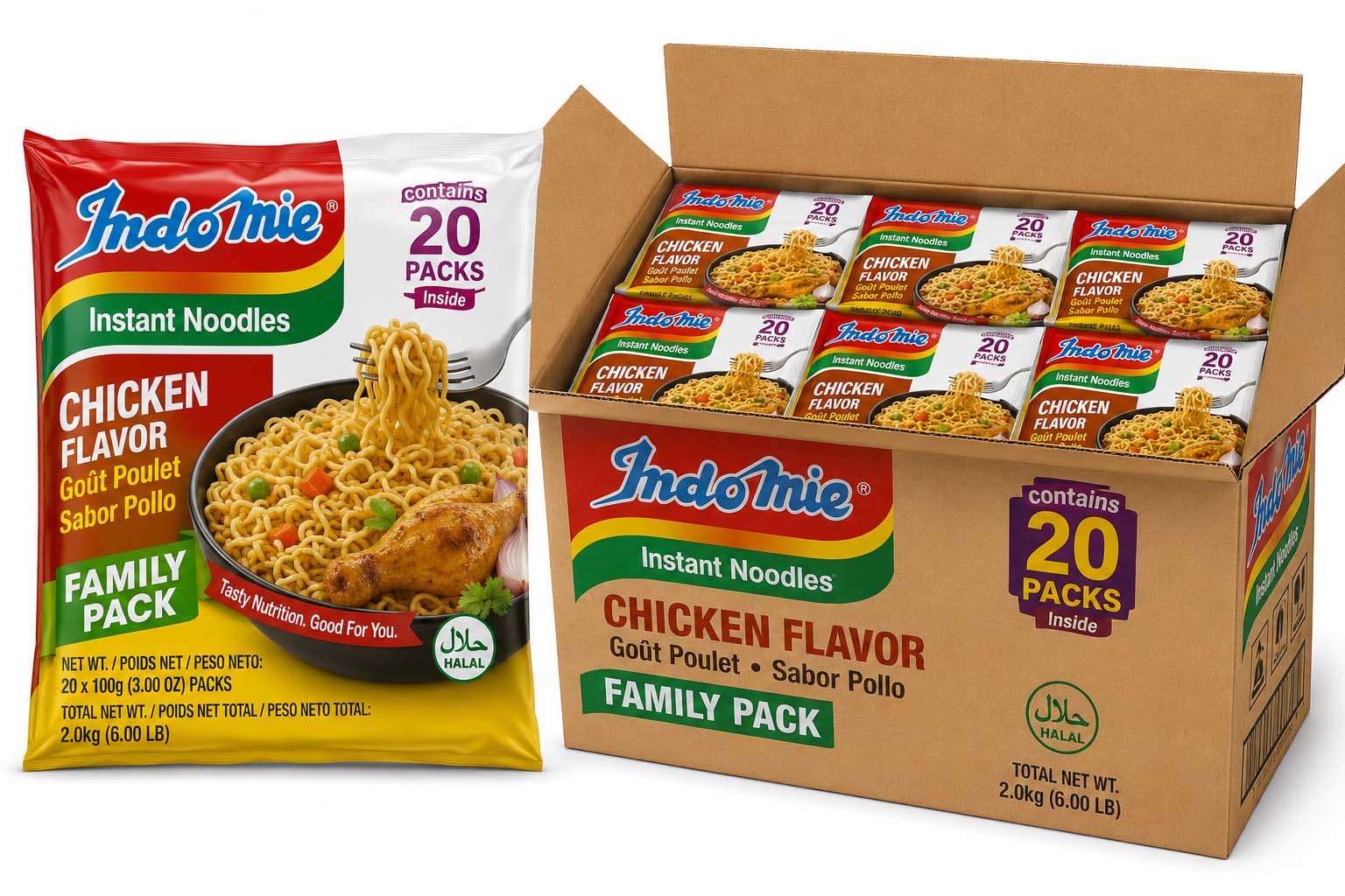 Indomie Chicken Noodles Family Pack